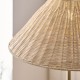 Endon-125454 - Jericho - Antique Brass Floor Lamp with Natural Rattan