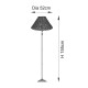 Endon-125454 - Jericho - Antique Brass Floor Lamp with Natural Rattan