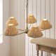 Endon-125456 - Jericho - Antique Brass 5 Light Centre Fitting with Natural Rattan