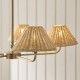 Endon-125456 - Jericho - Antique Brass 5 Light Centre Fitting with Natural Rattan