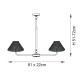 Endon-125458 - Jericho - Antique Brass 2 Light over Island Fitting with Natural Rattan