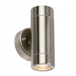 Palin - Brushed Stainless Steel Up&Down Wall Lamp Palin - Brushed Stainless Steel Up&Down Wall Lamp