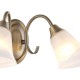 Endon-144-2AN - Hardwick - Alabaster Glass with Antique Brass Twin Wall Lamp