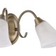 Endon-144-2AN - Hardwick - Alabaster Glass with Antique Brass Twin Wall Lamp