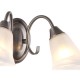 Wall Lights - Hardwick - Alabaster Glass with Antique Silver Twin Wall Lamp Endon-144-2AS - Hardwick - Alabaster Glass with Antique Silver Twin Wall Lamp