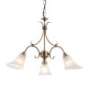 Ceiling Lights - Hardwick - Alabaster Glass with Antique Brass 3 Light Pendant Endon-144-3AN - Hardwick - Alabaster Glass with Antique Brass 3 Light Pendant