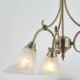 Ceiling Lights - Hardwick - Alabaster Glass with Antique Brass 3 Light Pendant Endon-144-3AN - Hardwick - Alabaster Glass with Antique Brass 3 Light Pendant