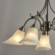 Ceiling Lights - Hardwick - Alabaster Glass with Antique Silver 5 Light Pendant Endon-144-5AS - Hardwick - Alabaster Glass with Antique Silver 5 Light Pendant