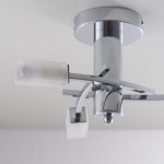 Havana - Chrome 3 Light Ceiling Lamp with Frosted Glass Havana - Chrome 3 Light Ceiling Lamp with Frosted Glass