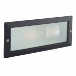 Eco - Textured Black Brick Light with Frosted Glass 