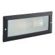 Saxby-OL60AB - Eco - Textured Black & Frosted Glass Brick Light