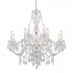 Clarence - Chrome 12 light Chandelier with Clear Acrylic