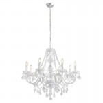 Clarence - Chrome 8 light Chandelier with Clear Acrylic Clarence - Chrome 8 light Chandelier with Clear Acrylic