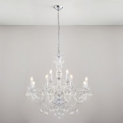 Clarence - Chrome 8 light Chandelier with Clear Acrylic
