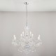 Endon-308-8CL - Clarence - Clear Acrylic with Chrome 8 light Chandelier