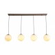 Searchlight-38191-4LT - Carrara - Latte 4 Light over Island Fitting with Marble Glass