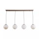Searchlight-38191-4LT - Carrara - Latte 4 Light over Island Fitting with Marble Glass