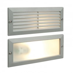 Eco - Textured Grey & Frosted Glass Brick Light