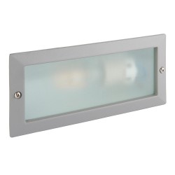 Eco - Textured Grey & Frosted Glass Brick Light