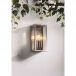 Oxford - Brushed Stainless Steel Lantern Wall Lamp Oxford - Brushed Stainless Steel Lantern Wall Lamp