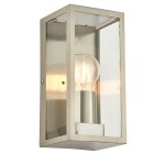 Oxford - Brushed Stainless Steel Lantern Wall Lamp Oxford - Brushed Stainless Steel Lantern Wall Lamp
