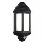 Halbury - LED Black Half Lantern Sensor Wall Lamp Halbury - LED Black Half Lantern Sensor Wall Lamp