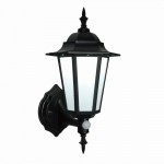 Evesham - Traditional Matt Black PIR Wall Lamp 4000K