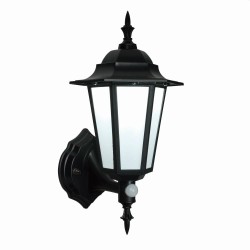 Evesham - Traditional Matt Black PIR Wall Lamp 4000K