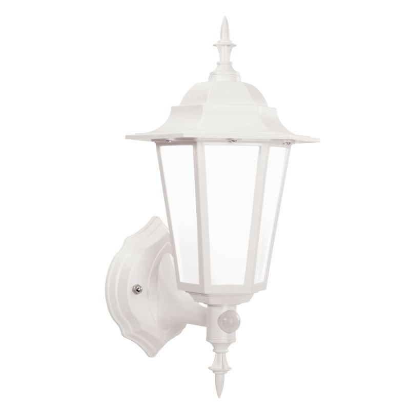 Outdoor - Evesham - LED White & Frosted Sensor Wall Lamp Saxby-54556 - Evesham - LED White & Frosted Sensor Wall Lamp