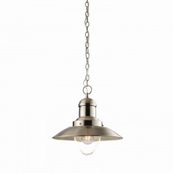 Mendip - Satin Nickel Pendant with Clear Glass