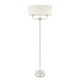 Endon-60803 - Nixon - Vintage White & Nickel with Crystal 2 Light Floor Lamp