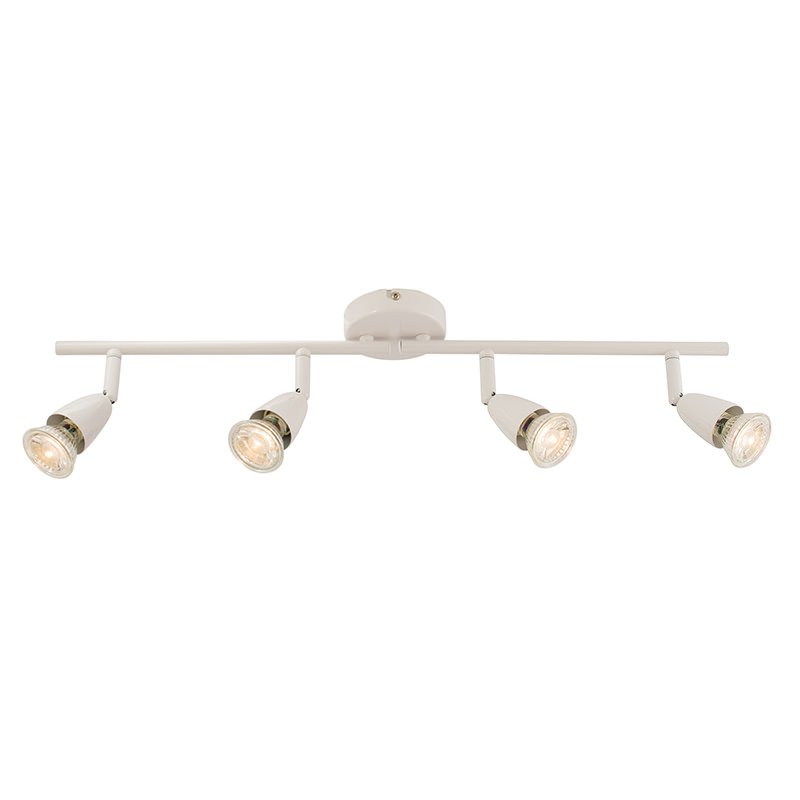 Saxby-60993 - Amalfi - Gloss White 4 Light Bar Spotlights