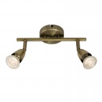 Amalfi - Antique Brass 2 Light Bar Spotlights Amalfi - Antique Brass 2 Light Bar Spotlights