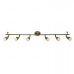Amalfi - Antique Brass 6 Light Bar Spotlights Amalfi - Antique Brass 6 Light Bar Spotlights