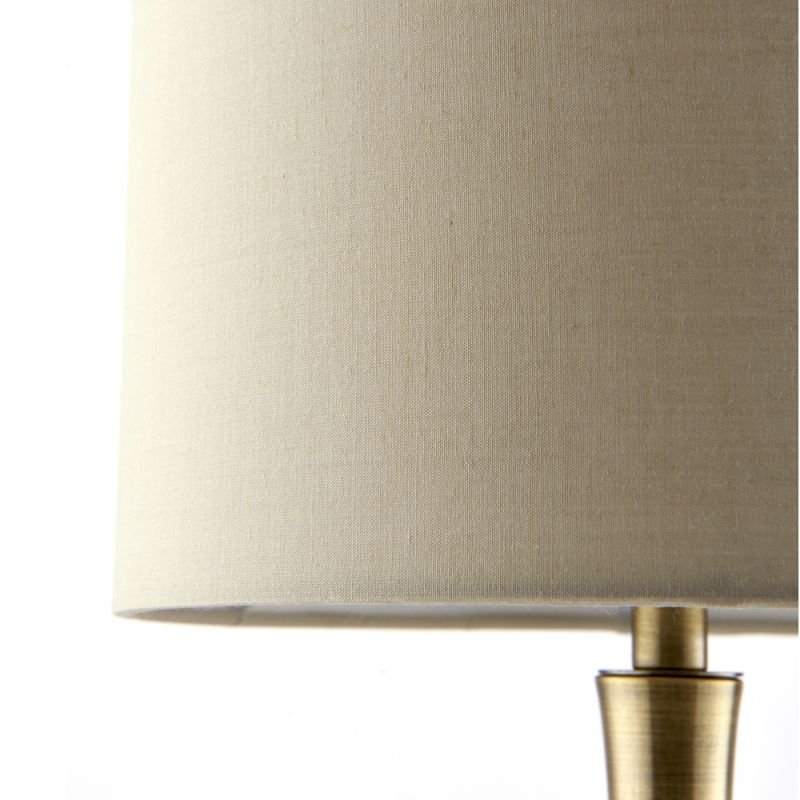 Endon-61191 - Piccadilly - Brass Touch Table Lamp with Taupe Shade