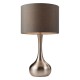 Endon-61192 - Piccadilly - Grey Shade & Satin Nickel Table Lamp