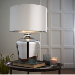 Waldorf - Chrome Glass Table Lamp with Ivory Shade Waldorf - Chrome Glass Table Lamp with Ivory Shade