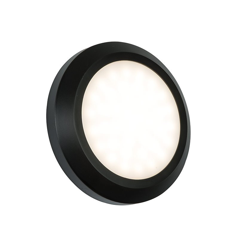 Outdoor - Severus Black - LED Black Surface Round Brick Light Saxby-61220 - Severus Black - LED Black Surface Round Brick Light
