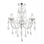 Tabitha - Bathroom Chrome 3 Light Ceiling Lamp with Crystal Tabitha - Bathroom Chrome 3 Light Ceiling Lamp with Crystal
