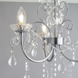 Tabitha - Bathroom Chrome 3 Light Ceiling Lamp with Crystal Tabitha - Bathroom Chrome 3 Light Ceiling Lamp with Crystal