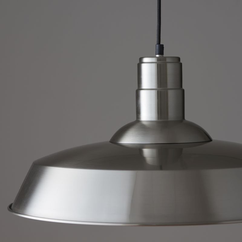 Ceiling Lights - Moore - Nickel Metal Single Hanging Pendant Endon-61282 - Moore - Nickel Metal Single Hanging Pendant