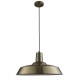 Ceiling Lights - Moore - Antique Brass Metal Single Hanging Pendant Endon-61283 - Moore - Antique Brass Metal Single Hanging Pendant