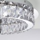 Endon-61340 - Swayze - LED Clear Faceted Acrylic with Chrome Flush