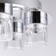 Endon-61358 - Imperial - Bathroom Chrome with Glass 5 Light Ceiling Lamp
