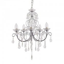 Tabitha - Bathroom Chrome 5 Light Centre Fitting with Crystal Tabitha - Bathroom Chrome 5 Light Centre Fitting with Crystal