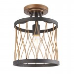 Heston - Black & Rustic Bronze Ceiling Lamp Heston - Black & Rustic Bronze Ceiling Lamp