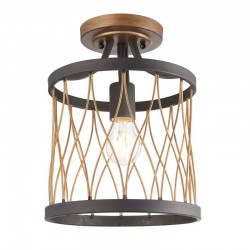 Heston - Black & Rustic Bronze Ceiling Lamp Heston - Black & Rustic Bronze Ceiling Lamp
