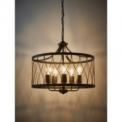 Heston - Black & Rustic Bronze 5 Light Pendant Heston - Black & Rustic Bronze 5 Light Pendant
