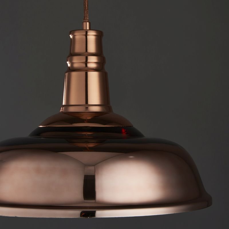 Ceiling Lights - Jackman - Polished Copper Single Pendant Endon-61705 - Jackman - Polished Copper Single Pendant