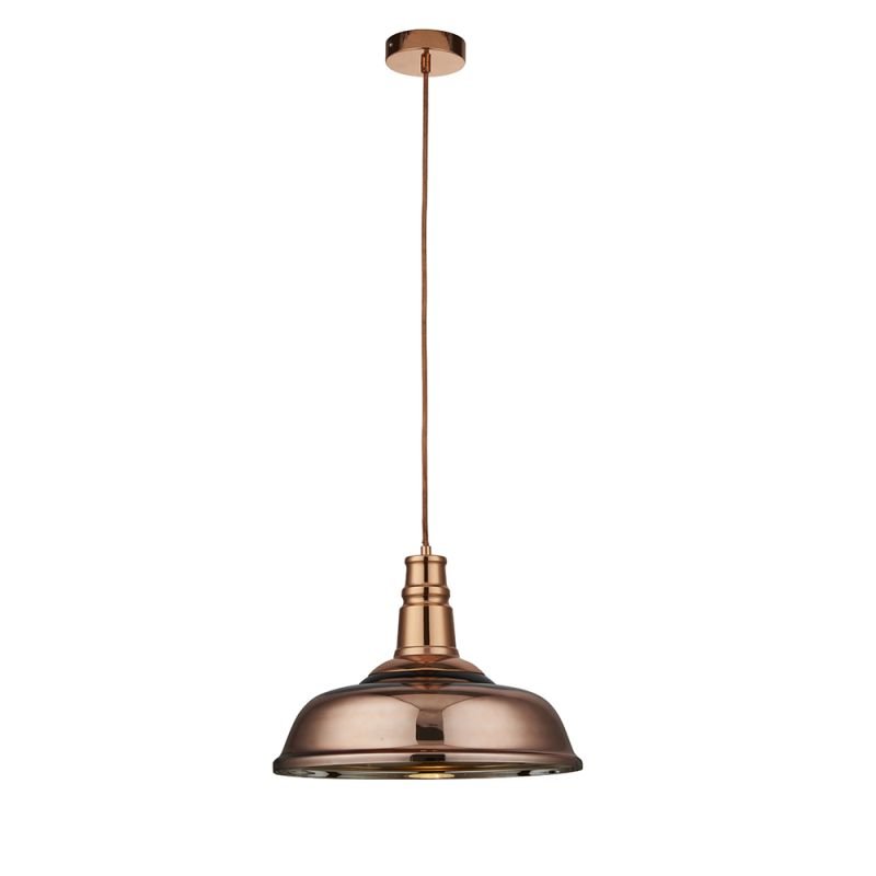 Ceiling Lights - Jackman - Polished Copper Single Pendant Endon-61705 - Jackman - Polished Copper Single Pendant
